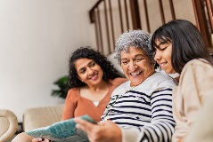 Three generations of women